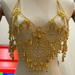 Gold Statement Body Chain
